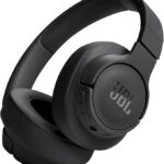JBL Tune 720BT Wireless Over-Ear Headphones, Pure Bass Sound, Bluetooth 5.3, 76H Battery, Hands-Free Call, Multi-Point Connection, Foldable, Detachable Audio Cable - Black, JBLT720BTBLK