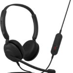 Jabra Evolve 10 Wired Headset with Noise-Cancelling Microphone for PC/Laptop Use – Easy USB-A Setup - TCO Certified – Lightweight Design - Inline Call/Volume Controls for Online Meetings - Black