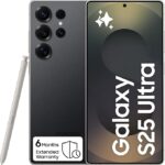 Samsung Galaxy S25 Ultra AI Phone, 256GB Storage, 12GB RAM, Titanium Black, Android Smartphone, 200MP Camera, 6 Month Extended Manufacturer Warranty (KSA Version)