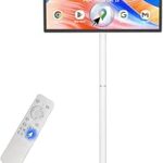 24 Inch Rolling Smart TV with 1080P Touch Screen | Android 13 OS | MTK 8-core CPU | 6G+128G Storage | Built-in 13MP Camera | Remote Voice Control | Full Rotation Portable TV on Wheels